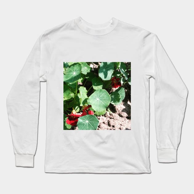 Nasturtium Empress of India Long Sleeve T-Shirt by Hajarsdeco